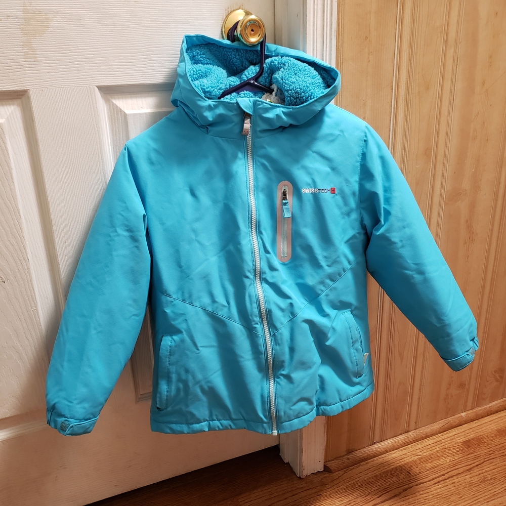 Swiss Tech Kids Puffer Jacket in Bright Blue
